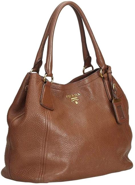 prada brown leather handbag